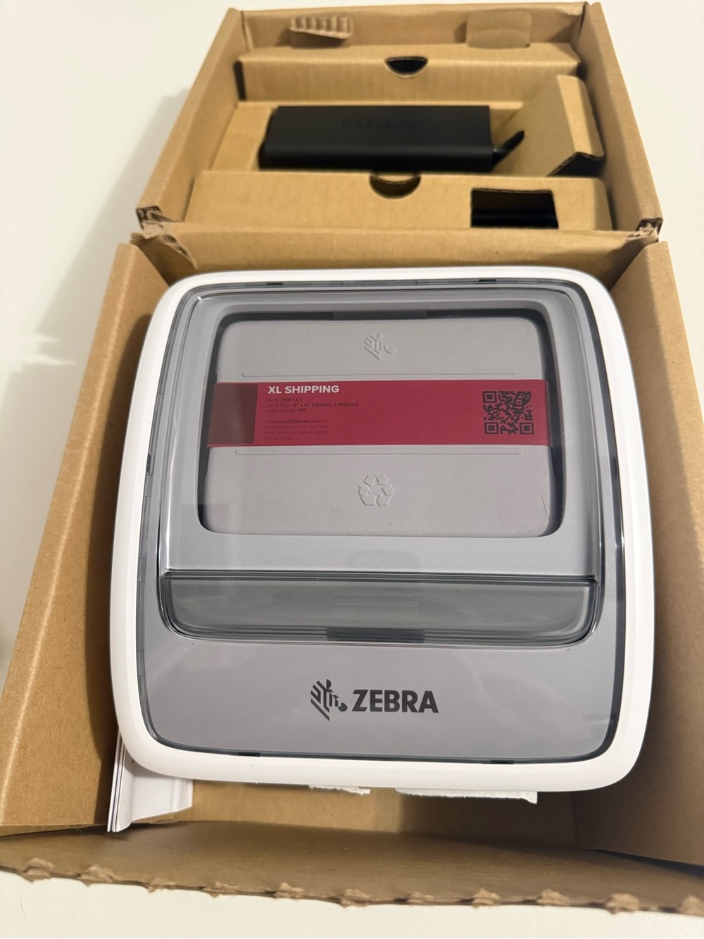 Zebra Desktop Label Printer - Gray and White 4”